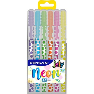 Pensan 2801 6 lı Jely Neon Jel Kalem Pe02801Ne0Nkrş6